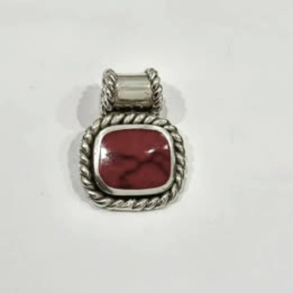 Sterling Silver Red Jasper Pendant